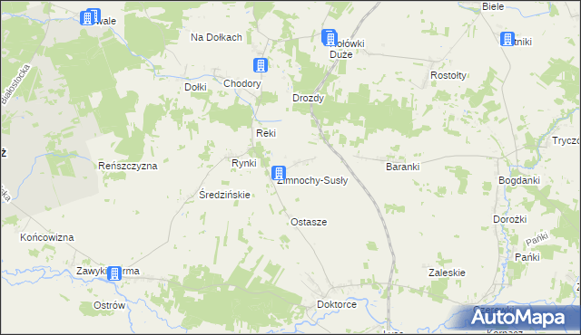 mapa Zimnochy-Świechy, Zimnochy-Świechy na mapie Targeo