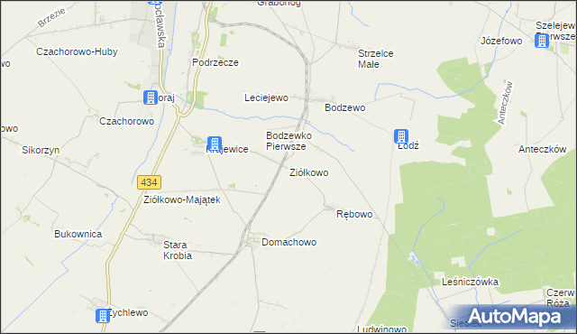 mapa Ziółkowo gmina Gostyń, Ziółkowo gmina Gostyń na mapie Targeo