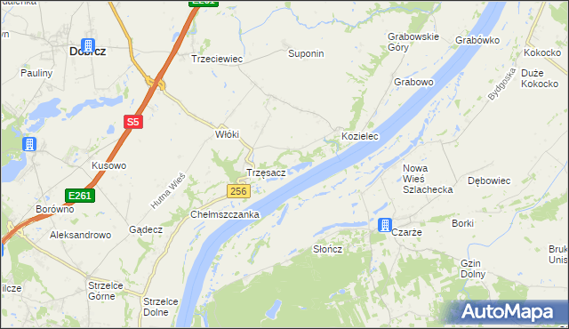 mapa Zła Wieś gmina Dobrcz, Zła Wieś gmina Dobrcz na mapie Targeo