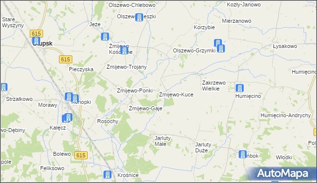 mapa Żmijewo-Kuce, Żmijewo-Kuce na mapie Targeo