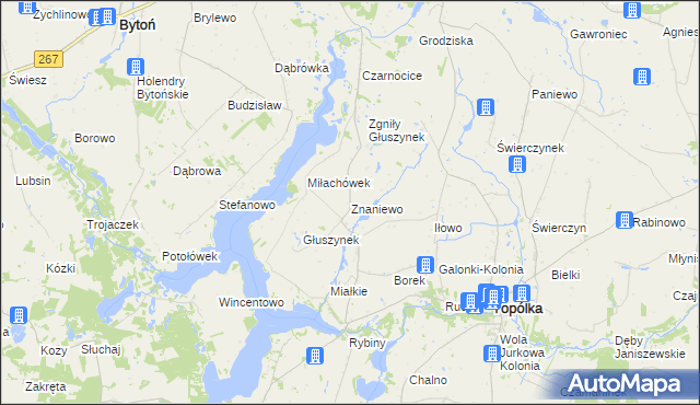 mapa Znaniewo, Znaniewo na mapie Targeo