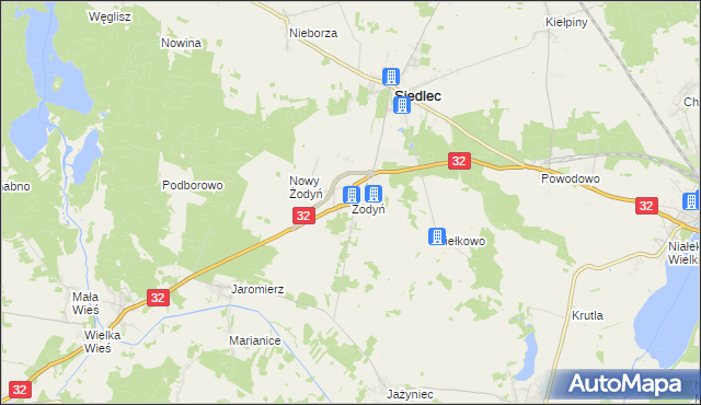 mapa Żodyń, Żodyń na mapie Targeo