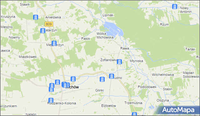 mapa Zofianówka, Zofianówka na mapie Targeo