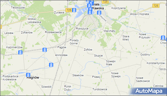 mapa Zofiów, Zofiów na mapie Targeo