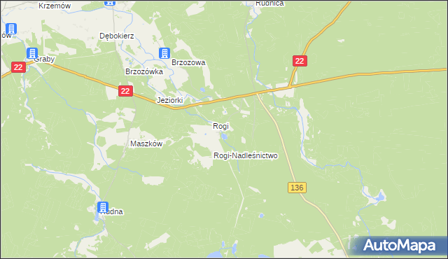 mapa Zofiówka gmina Lubniewice, Zofiówka gmina Lubniewice na mapie Targeo