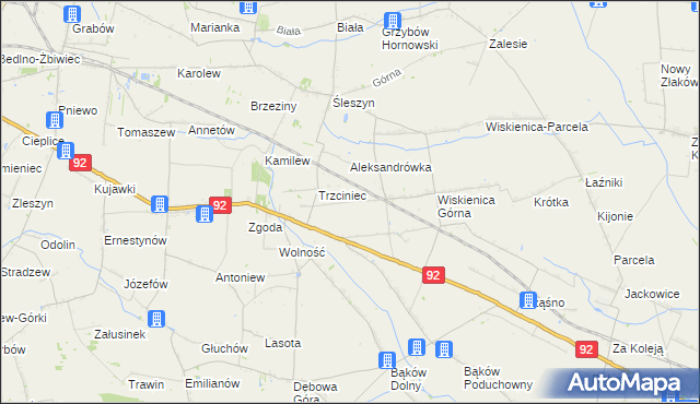 mapa Zosinów, Zosinów na mapie Targeo