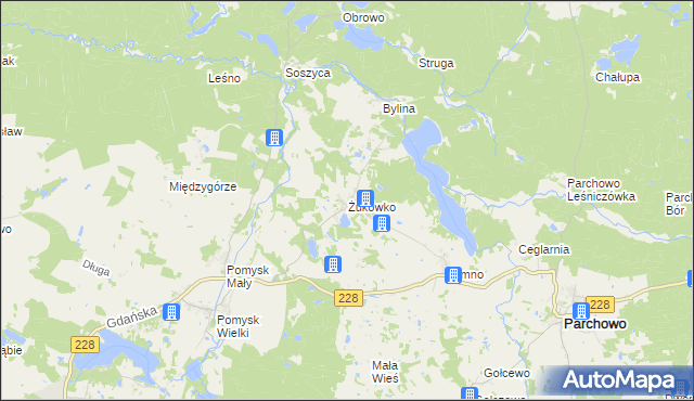 mapa Żukówko, Żukówko na mapie Targeo