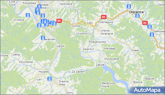 mapa Zwierzyń, Zwierzyń na mapie Targeo