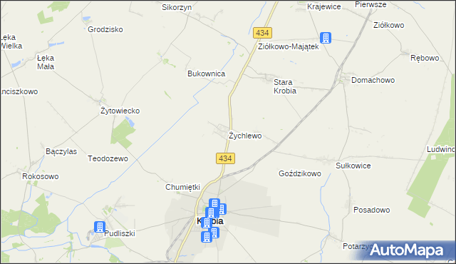 mapa Żychlewo, Żychlewo na mapie Targeo