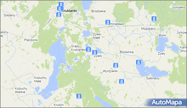 mapa Żywki, Żywki na mapie Targeo