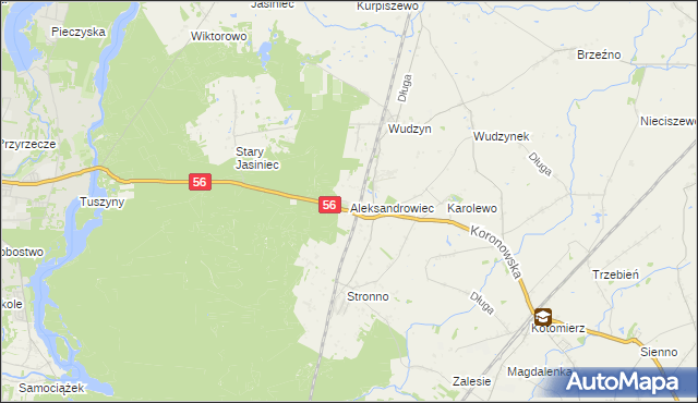 mapa Aleksandrowiec, Aleksandrowiec na mapie Targeo