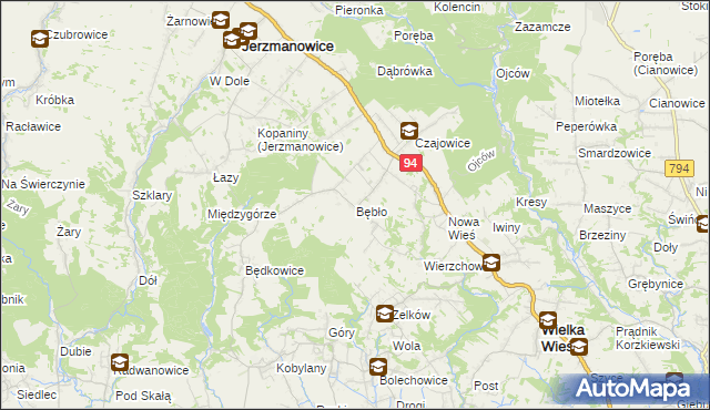 mapa Bębło, Bębło na mapie Targeo