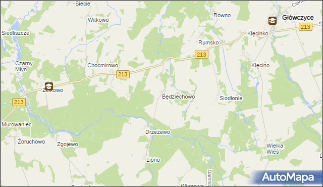 mapa Będziechowo, Będziechowo na mapie Targeo