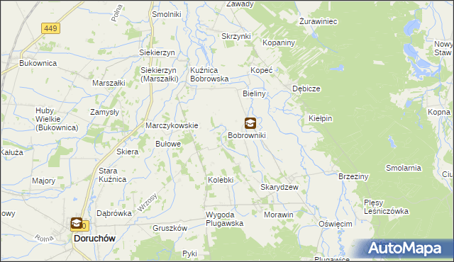 mapa Bobrowniki gmina Grabów nad Prosną, Bobrowniki gmina Grabów nad Prosną na mapie Targeo