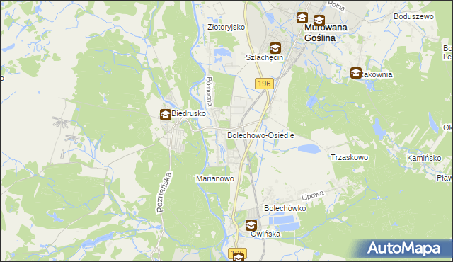 mapa Bolechowo-Osiedle, Bolechowo-Osiedle na mapie Targeo