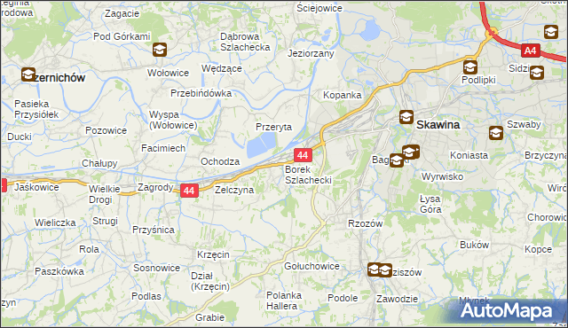 mapa Borek Szlachecki, Borek Szlachecki na mapie Targeo