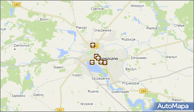 mapa Choszczno, Choszczno na mapie Targeo