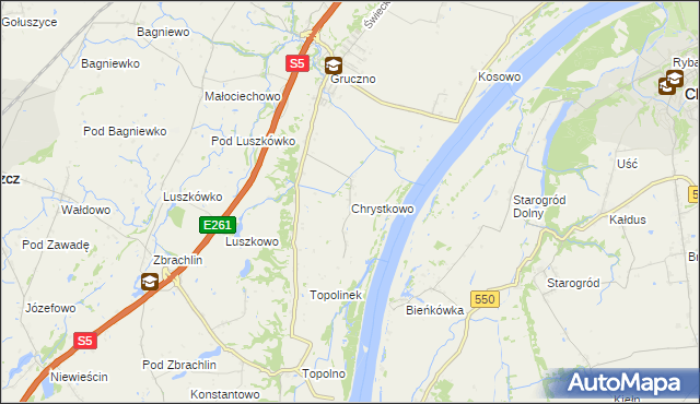 mapa Chrystkowo, Chrystkowo na mapie Targeo