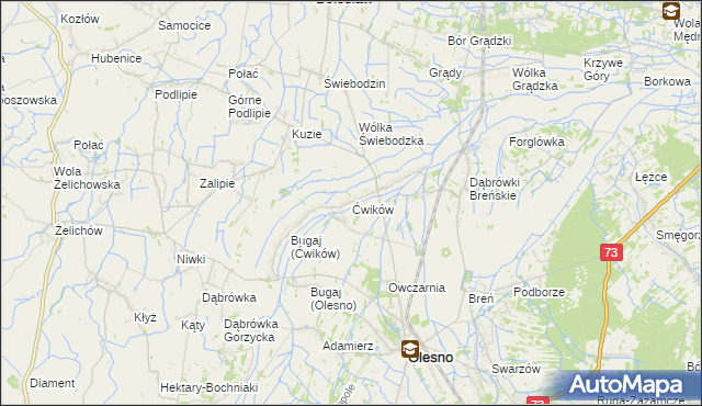 mapa Ćwików, Ćwików na mapie Targeo