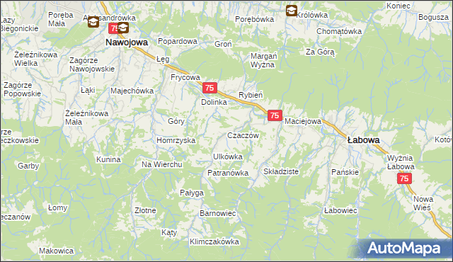 mapa Czaczów, Czaczów na mapie Targeo