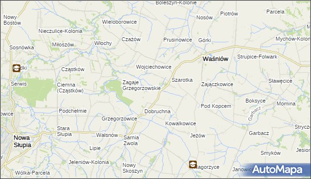 mapa Czajęcice, Czajęcice na mapie Targeo