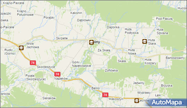 mapa Czaplów, Czaplów na mapie Targeo