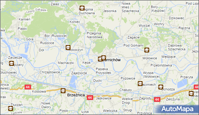 mapa Czernichów powiat krakowski, Czernichów powiat krakowski na mapie Targeo