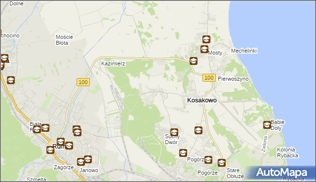 mapa Dębogórze, Dębogórze na mapie Targeo