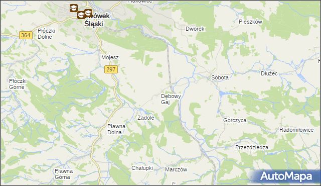 mapa Dębowy Gaj, Dębowy Gaj na mapie Targeo