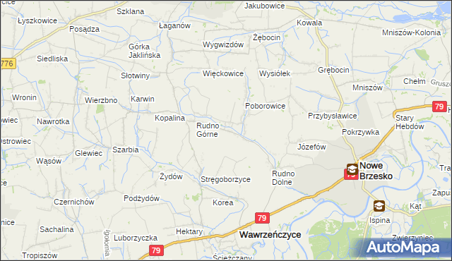 mapa Dobranowice gmina Igołomia-Wawrzeńczyce, Dobranowice gmina Igołomia-Wawrzeńczyce na mapie Targeo