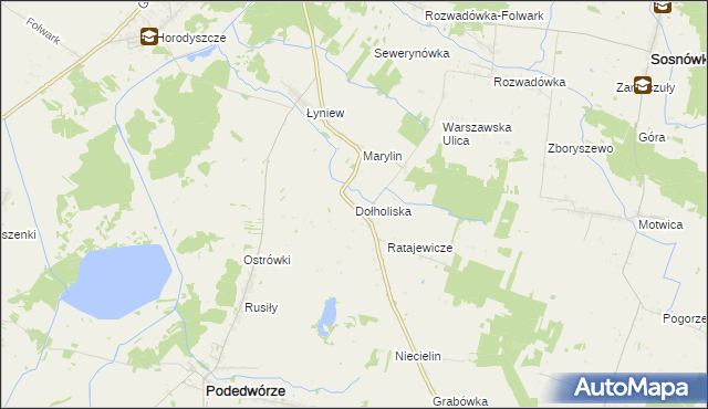 mapa Dołholiska, Dołholiska na mapie Targeo