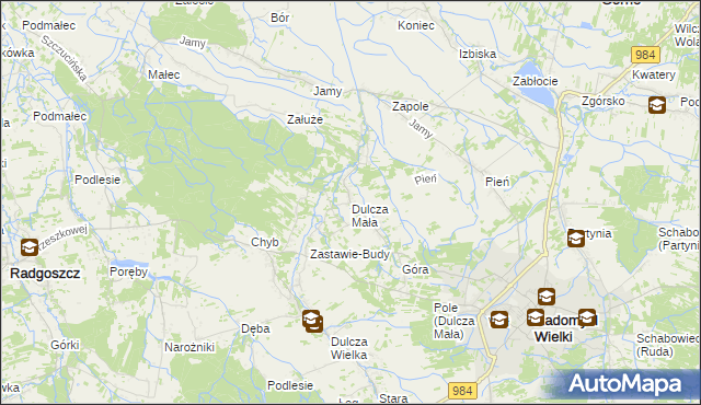 mapa Dulcza Mała, Dulcza Mała na mapie Targeo