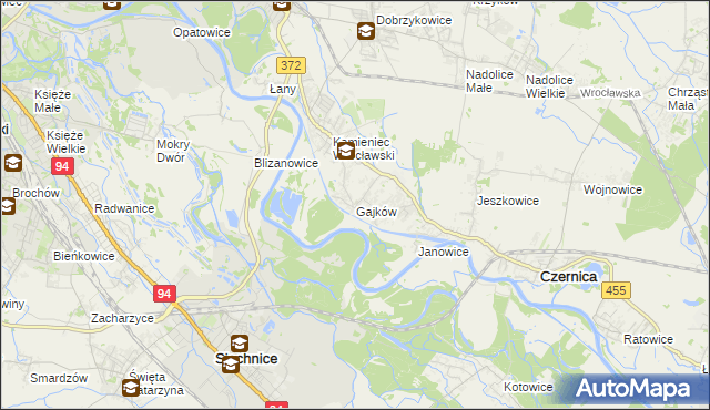 mapa Gajków, Gajków na mapie Targeo