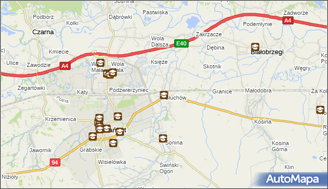 mapa Głuchów gmina Łańcut, Głuchów gmina Łańcut na mapie Targeo