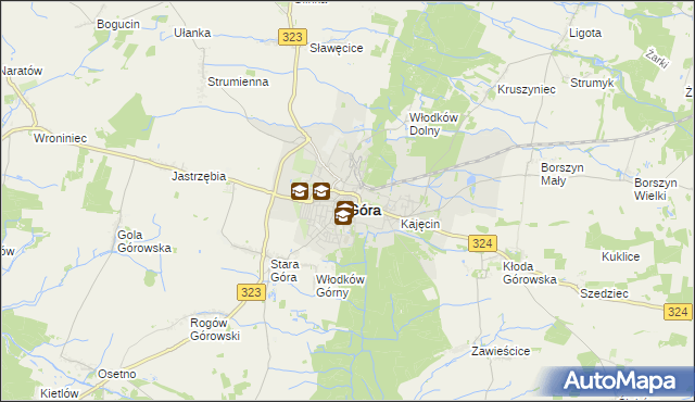 mapa Góra, Góra na mapie Targeo