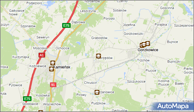 mapa Gorzędów, Gorzędów na mapie Targeo