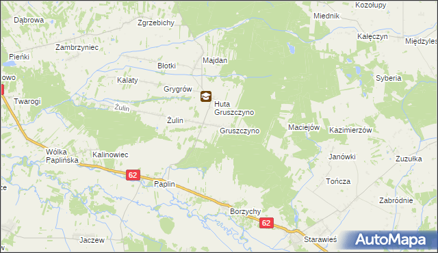 mapa Gruszczyno, Gruszczyno na mapie Targeo