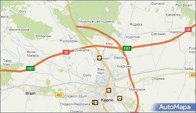 mapa Hanulin, Hanulin na mapie Targeo