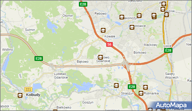 mapa Jankowo Gdańskie, Jankowo Gdańskie na mapie Targeo