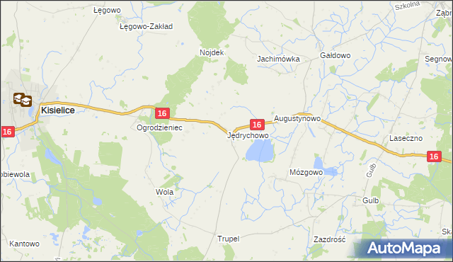 mapa Jędrychowo gmina Kisielice, Jędrychowo gmina Kisielice na mapie Targeo