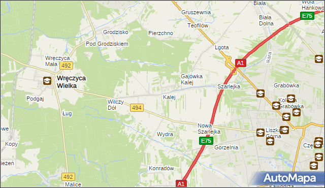mapa Kalej, Kalej na mapie Targeo