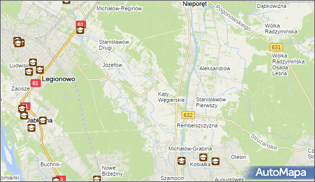 mapa Kąty Węgierskie, Kąty Węgierskie na mapie Targeo