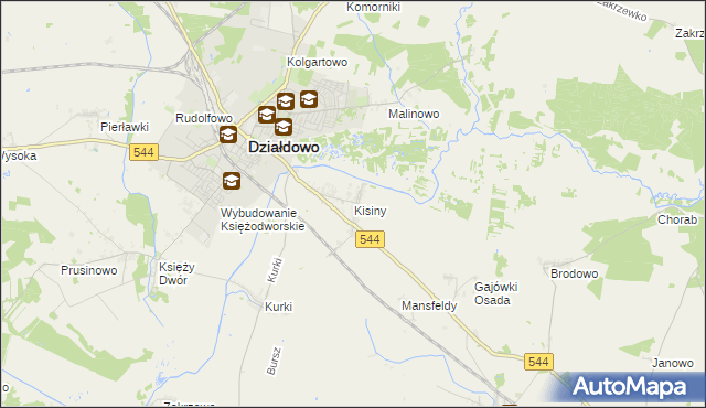 mapa Kisiny, Kisiny na mapie Targeo