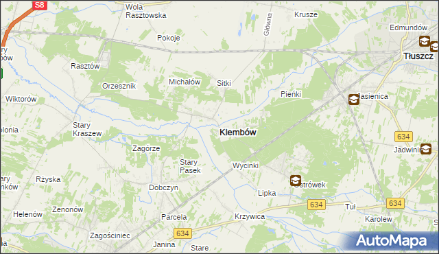 mapa Klembów, Klembów na mapie Targeo