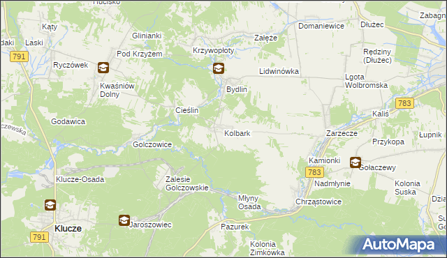 mapa Kolbark, Kolbark na mapie Targeo