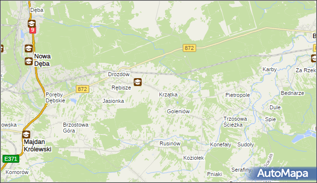 mapa Krzątka, Krzątka na mapie Targeo