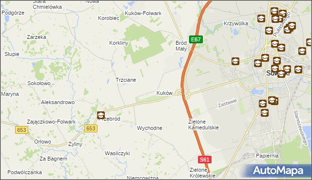 mapa Kuków gmina Suwałki, Kuków gmina Suwałki na mapie Targeo