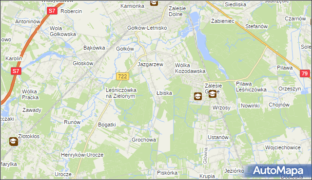 mapa Łbiska, Łbiska na mapie Targeo