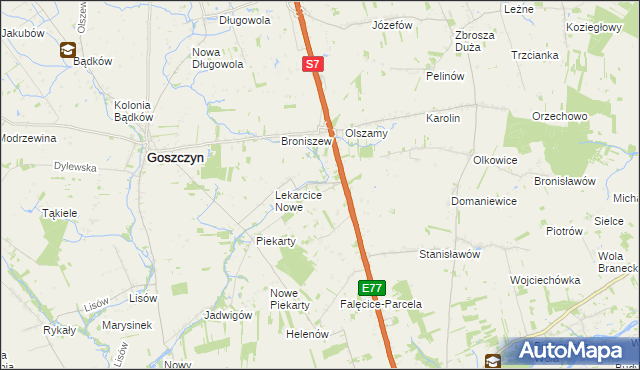 mapa Lekarcice Stare, Lekarcice Stare na mapie Targeo