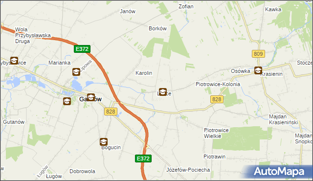 mapa Leśce, Leśce na mapie Targeo